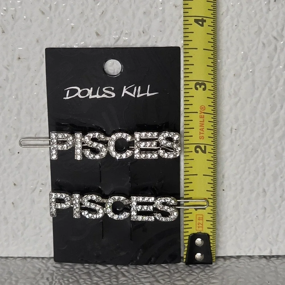 Dolls Kill Pisces Rhinestone Zodiac Hair Clip Barrettes
